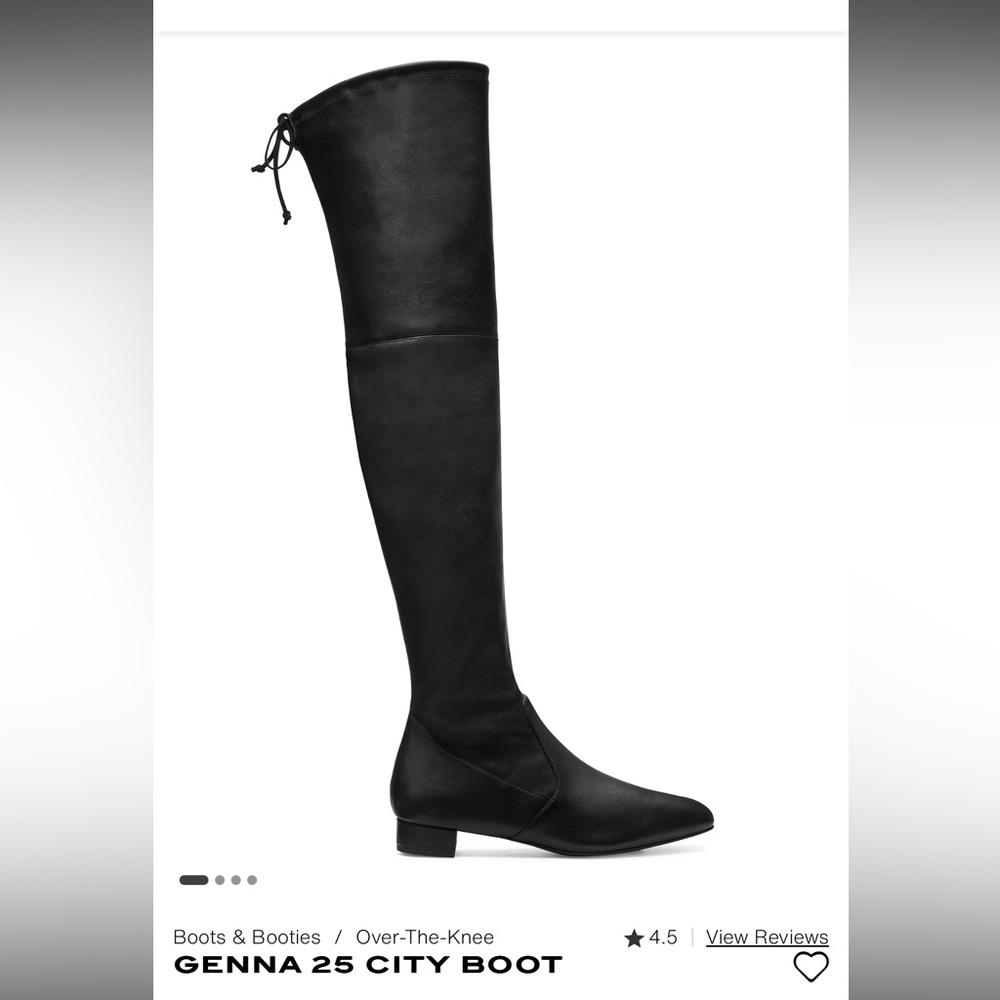 Stuart Weitzman Leather Genna Over The Knee Boot - Picture 2 of 6